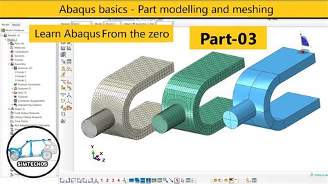 Abaqus Basics 03 Part Modelling And Meshing Mesh Seeding Curvature And Min Size Control