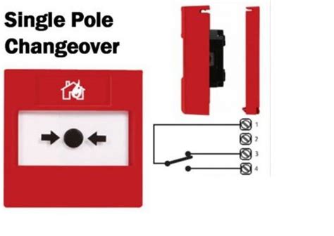 Call Point Break Glass Button Single Pole Changeover Flush Red 02