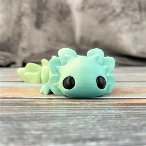 Axolotl Tadpole D Printed Articulated Fidget Figure Etsy