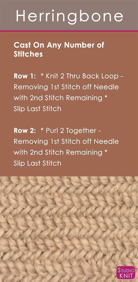 How To Knit The Herringbone Stitch With Studio Knit Herringbone