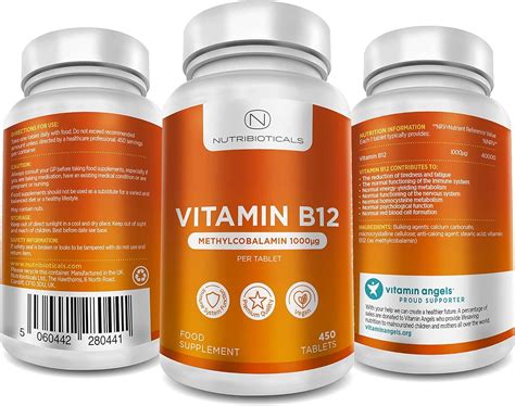 Vitamin B12 Methylcobalamin 1000mcg 450 Tablets 15 Month Supply For