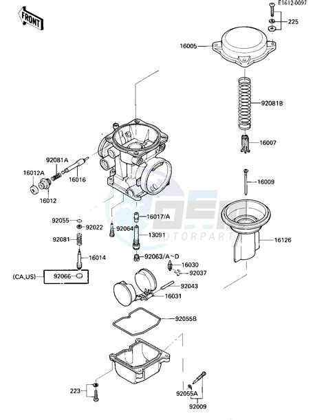 Carburetor Parts Kawasaki Zl A Eliminator A A Eliminator