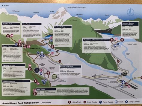 Mount Cook National Park Map