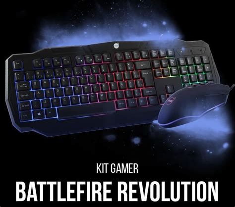 Teclado E Mouse Gamer Dazz Battlefire Revolution Led Rgb Rainbow