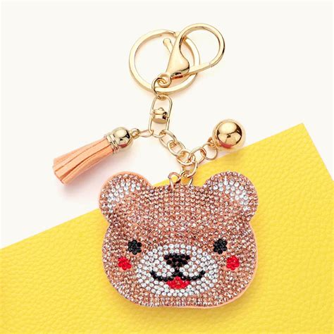 Bling Bear Tassel Keychain