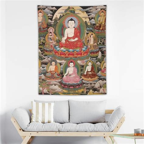 ONETECH Silk Embroidery Tibetan Thangka Buddhism Tapestry 10000 Buddha