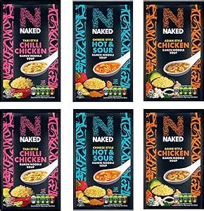 Naked Noodle Ramen Noodles Thai Chilli Chicken Soup X Naked Asian Style Chicken Ramen Noodle