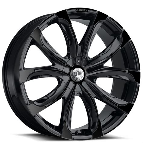 24 Luxxx Alloys Wheels Lux 24 Gloss Black Rims LUX076 3