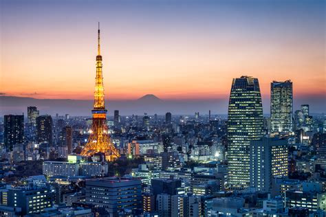 Tokyo Skyline At Night Japan