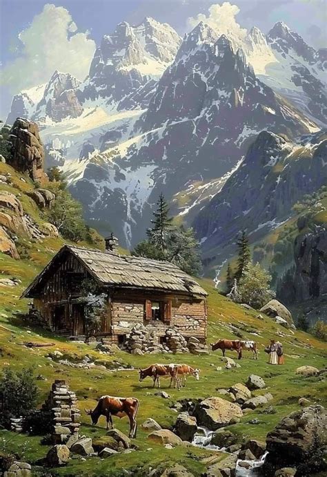 Pin By Oltea Matei On Peisaj In Landscape Paintings Landscape