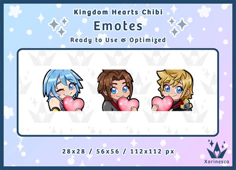 Kingdom Hearts Wayfinder Chibi Twitch Discord Emotes Set X3 Xarinesca S Ko Fi Shop Ko Fi ️