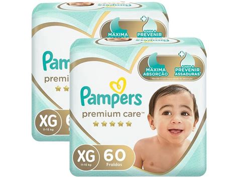 Kit Fraldas Pampers Premium Care Tam Xg A Kg Pacotes