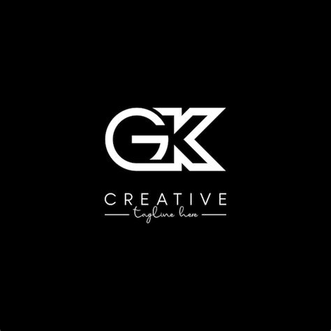 Premium Vector Creative Unique Letter GK KG Initial Based Stylish