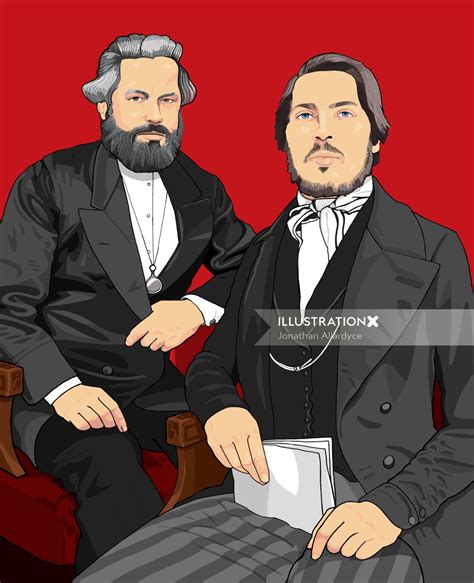 Karl Marx And Friedrich Engels Illustration By Jonathan Allardyce