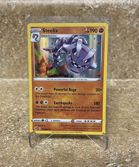 Steelix Pokemon Tcg Fusion Strike Nm Mint Holo Rare