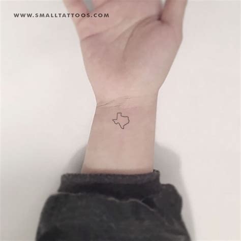 Texas Map Temporary Tattoo (Set of 3) – Small Tattoos