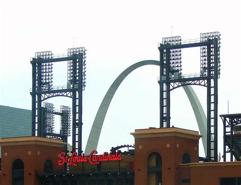 Busch Stadium With Arch Photograph by J R Seymour