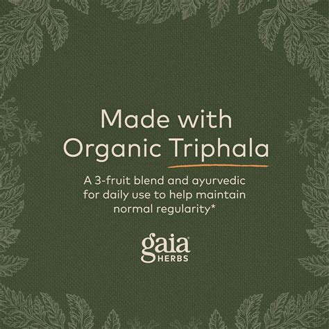 Gaia Herbs Triphala Fruit Supports Digestive Health 60 Capsulas The