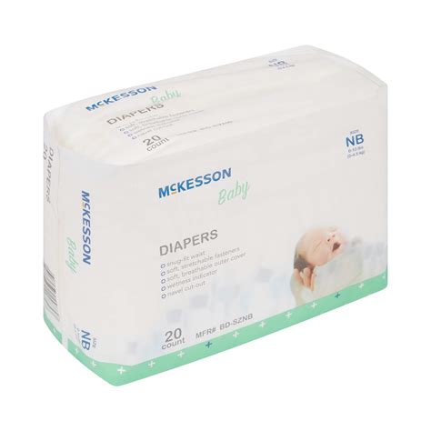 Mckesson Unisex Baby Disposable Diapers Moderate Absorbency Newborn