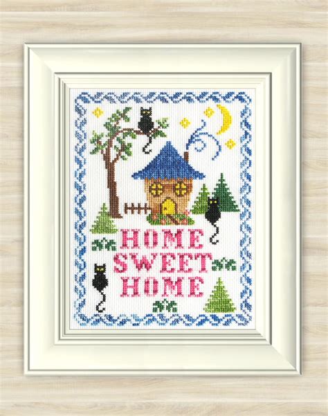 Buy Get Free Home Sweet Home Cross Stitch Pattern Pdf Cute Etsy