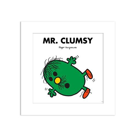 Personalised Mr Clumsy White Art Print