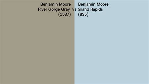 Benjamin Moore River Gorge Gray Vs Grand Rapids Side By Side Comparison