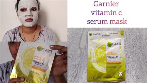 Garnier Vitamin C Serum Mask How To Use Garnier Sheet Mask In Marathi Sheet Mask Youtube