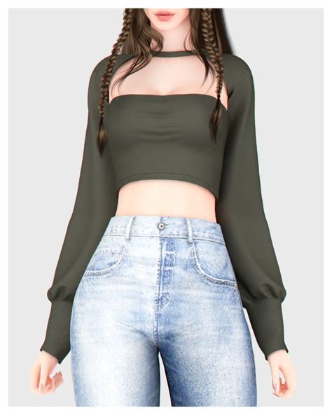 Milly Top And Sleeves BackTrack Sims 4 Mods Clothes Sims 4