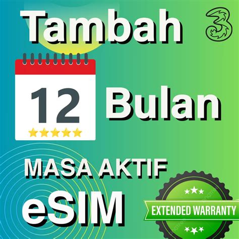 Jual ESIM TRI Paket Tambah Perpanjang Masa Aktif 12 Bulan Tanpa