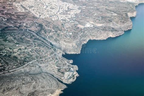 Aerial View of Malta Island in Ocean Stock Photo - Image of gozo ...