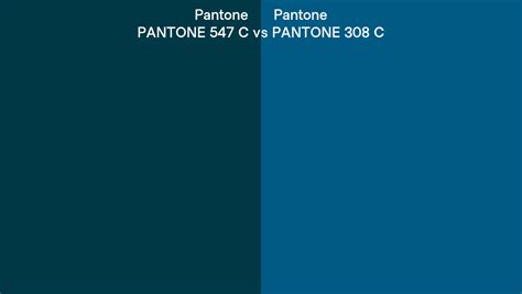 Pantone 547 C Vs Pantone 308 C Side By Side Comparison