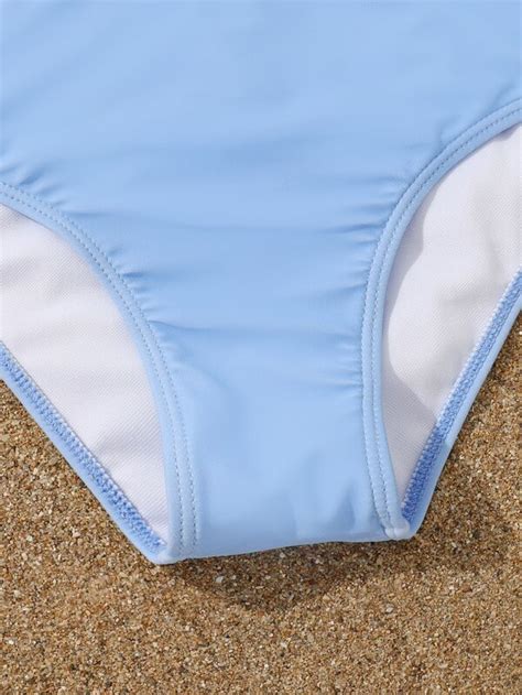 Girls Floral Print Ruffle Hem Bikini Swimsuit With Kimono SHEIN USA