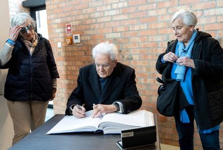 President Italian Republic Sergio Mattarella Visits Editorial Stock