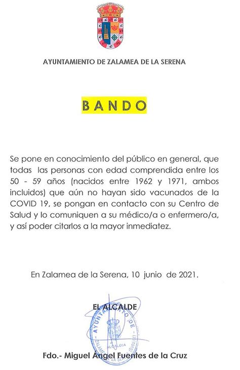 BANDO Información vacunación COVID 19 para personas comprendidas entre