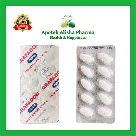 Jual Grafadon Forte Strip 10 Tablet Paracetamol Obat Pereda Nyeri Dan