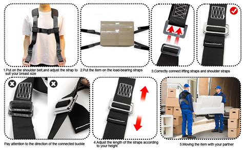 Amazon Upgraded Moving Straps With Chest Buckle 2 Person Lifting