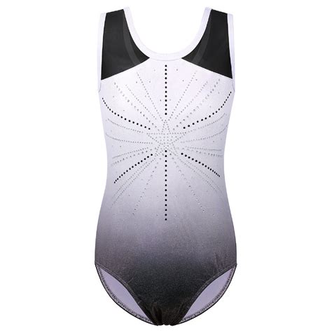 Baohulu Sparkle Gradient Gymnastics Leotards Sleeveless Diamond Ballet