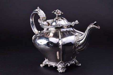 Lot 362 A Victorian Silver Teapot London 1845 By