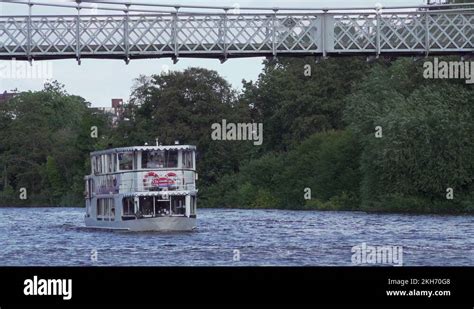 Chester river cruise boat, Cheshire, England Stock Video Footage - Alamy