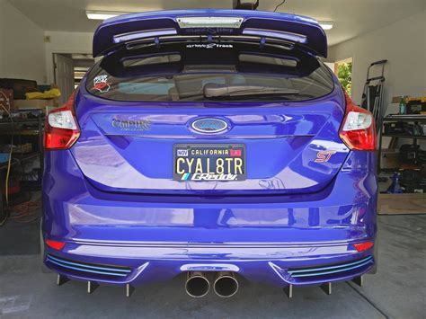 2013 2018 Ford Focus St 6 Pack Rear Diffuser Fins Velossa Tech Design