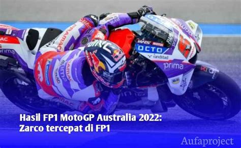 Hasil FP1 MotoGP Australia 2022 Zarco Tercepat Di FP1