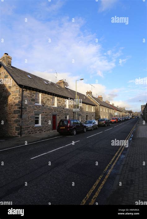 Aberfeldy Street Scene Scotland February 2017 Stock Photo Alamy