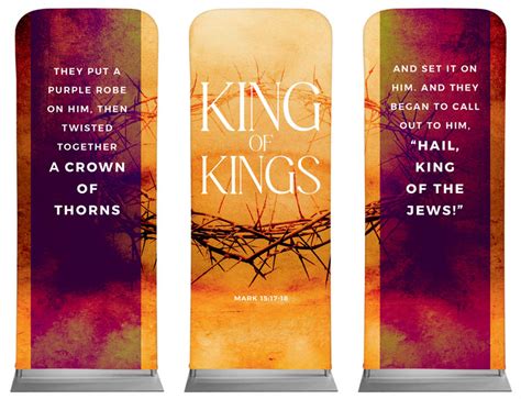 King Of Kings Triptych Banner Church Banners Outreach Marketing