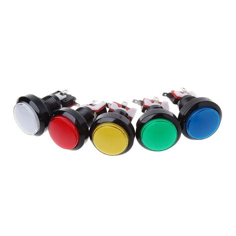 Mm Push Arcade Button V Power Led Lit Round Mi Vicedeal