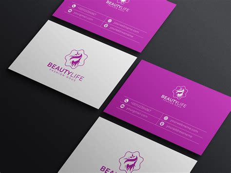 Creative Unique Beauty Business Card Behance