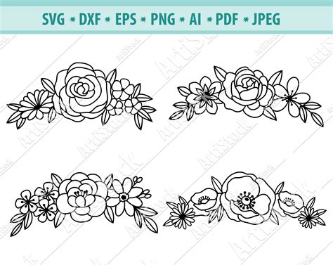 Floral Headband Svg Flower Headband for Women Png Svg File - Etsy Canada