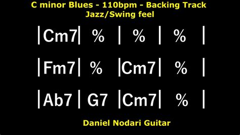 C Minor Blues 110bpm Backing Track Jazz Swing Feel JAM TRACK