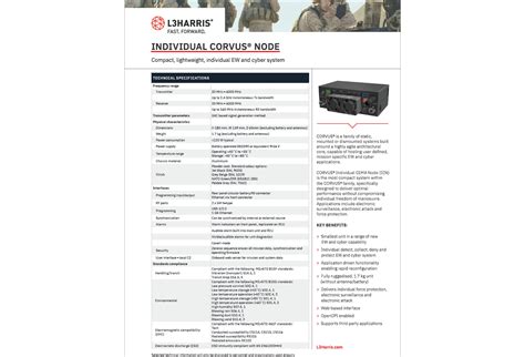 CORVUS ICN Data Sheet | L3Harris® Fast. Forward.