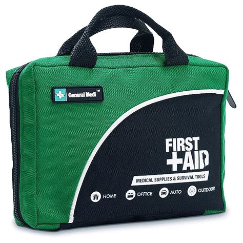 General Medi 160 Piece Compact First Aid Kit Bag Including Cold Ice