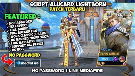 Script Skin Alucard Lightborn No Password Full Effect Voice Patch